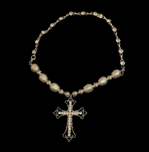 Load image into Gallery viewer, PEARL CROSS NECKLACE
